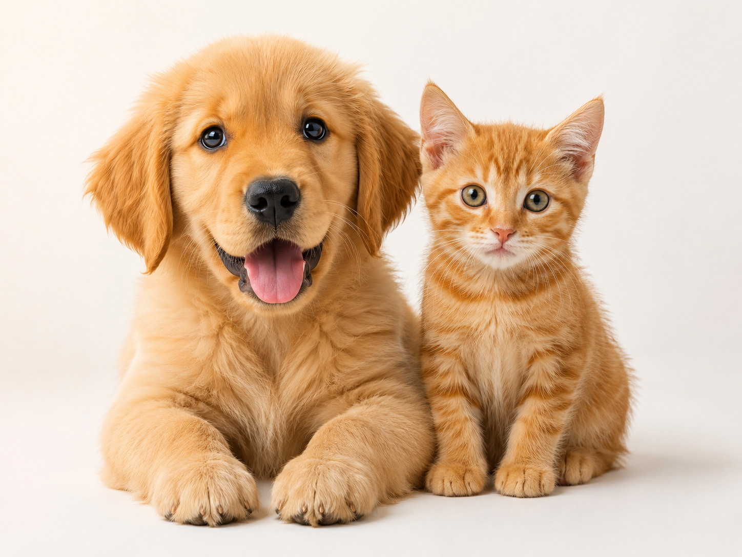 Perro y gato felices